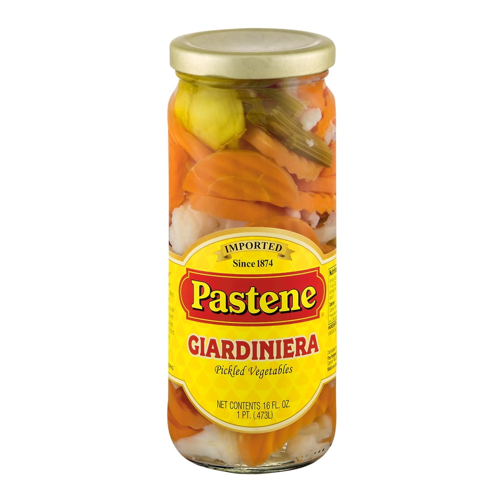 Pastene Giardiniera Pickled Vegetables, 16.0 FL OZ by Pastene & Company Inc.