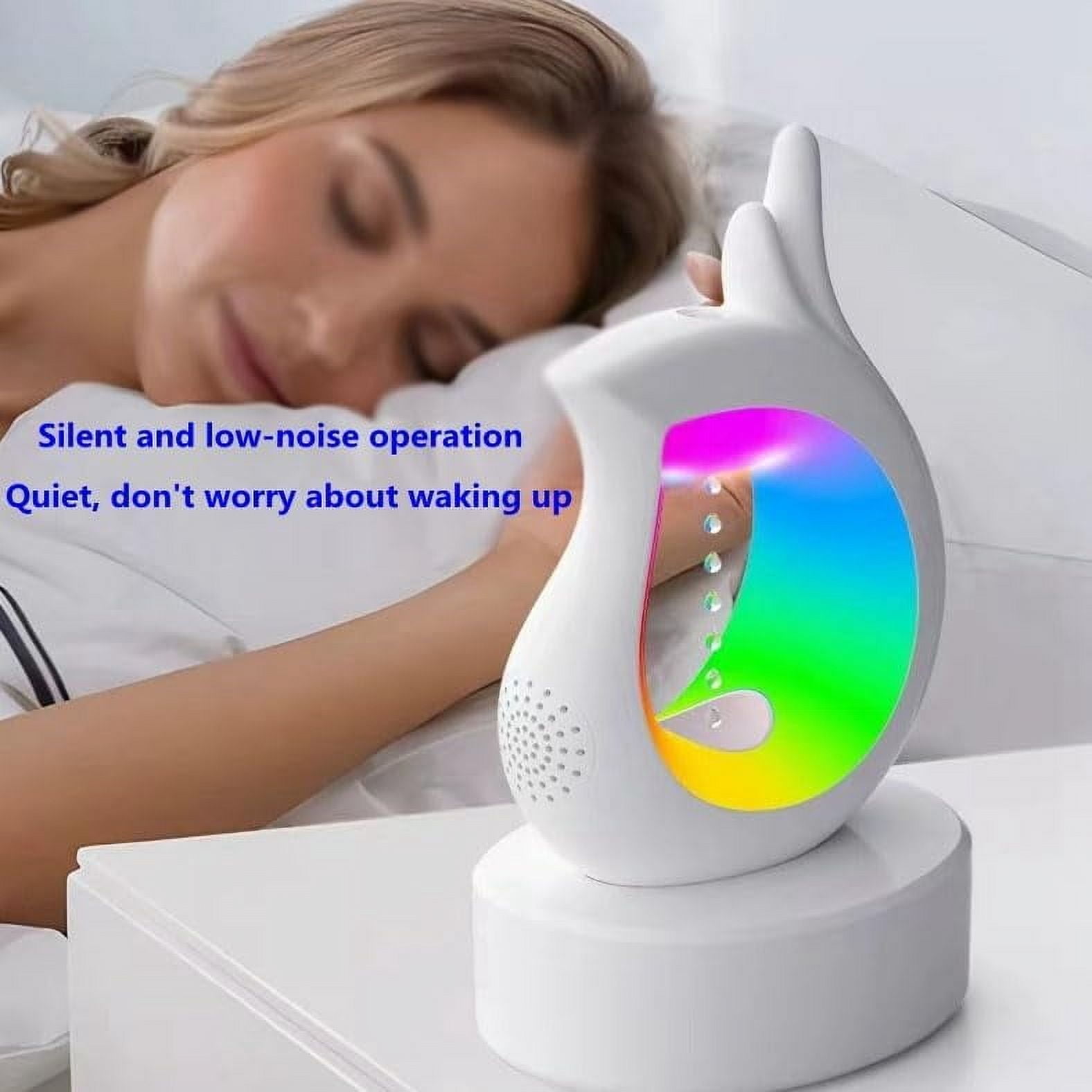 Anti Gravity Humidifier Water Drop Bluetooth Speaker with RGB LED Night Light 450ml Mist Humidifier Bedside Lamp Desktop Humidifier Auto Power-Off Protection for Large Room Bedroom Home Office