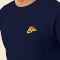 thumbnail image 5 of Dalix Pizza Embroidered Crewneck Fleece Sweatshirt Pullover Mens in Navy Blue L Large, 5 of 5