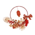thumbnail image 3 of Corona de Año Nuevo 2024, corona para puerta de entrada, colgante, corona floral artificial estilo D, 3 of 9