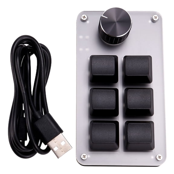 1 Knob Copy Paste Mini Button Wired RGB Mini Mechanical Keyboard