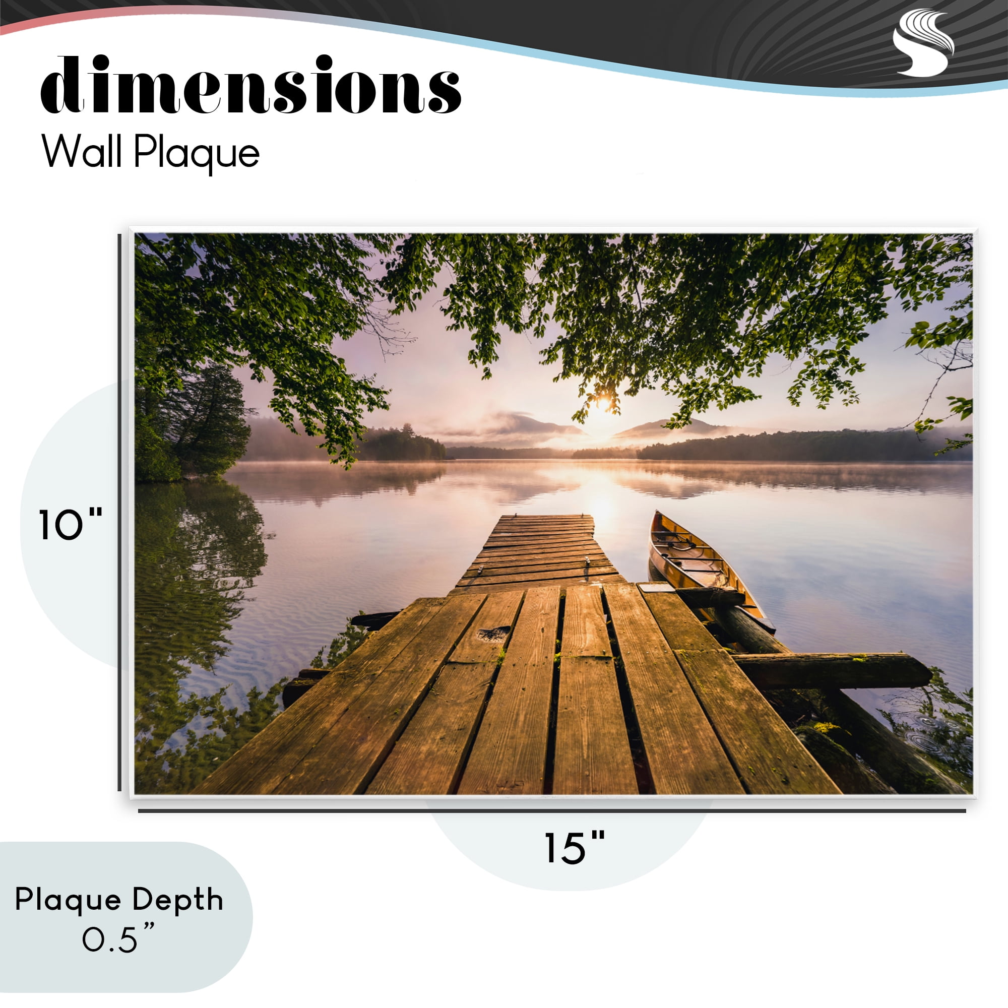 Stupell Industries Misty Morning Light on Lake Wall Plaque Art, design by Jonathan Zaharek