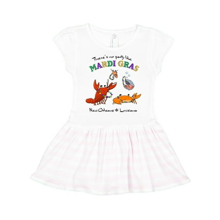 

Inktastic There s No Party Like Mardi Gras With Partying Seafood Gift Toddler Girl Dress
