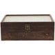 thumbnail image 1 of Caja de madera para guardar joyas, estuche organizador de joyas con ventana de cristal, 1 of 8