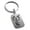 Silver, variant on Stainless Steel Menacing Hydra Engraved Small Rectangle Dog Tag Charm Keychain Keyring