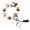caramel color, variant on Stylish Highlands Cow Silicone Beaded Keychain Wristlet Pendant Keyrings Adornment for Pattern Enthusiasts