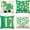 Green Clover, variant on Geometric Leaves Pillow Covers 16x16 Inch Set of 4 Abstract Boho Throw Pillow Covers Modern Minimalism Decorative Pillow Cushion Case for Couch Sofa Bed Indoor Outdoor Patio Home Decor