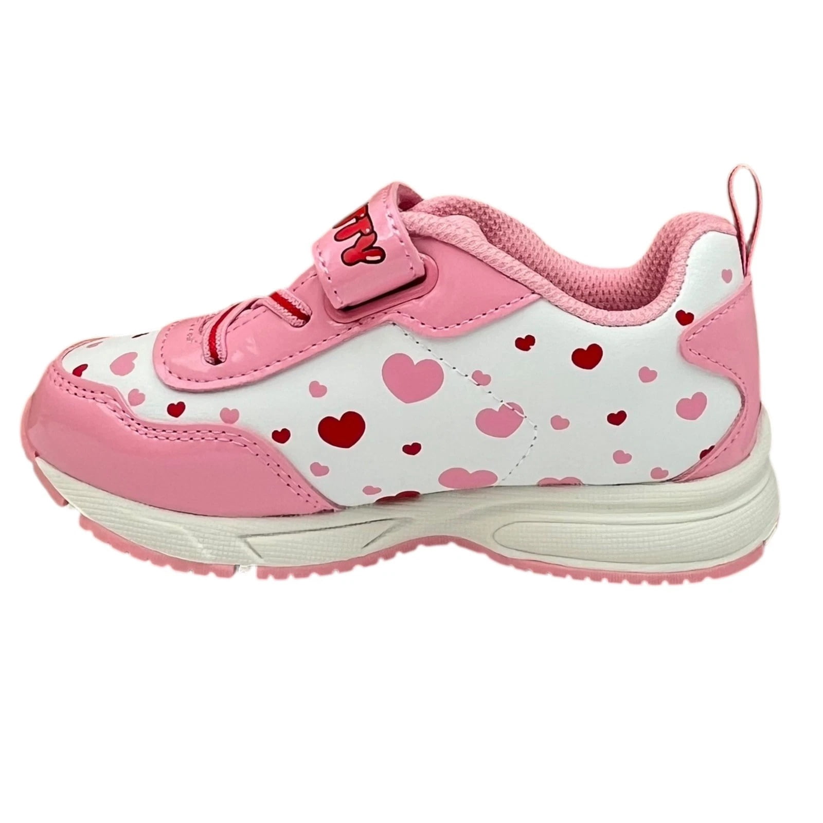 Hello Kitty Little Girls Balloon Light Up Sneakers Size 11 White-Pink Slip-on