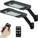 thumbnail image 1 of Lámpara solar para exteriores, 60 LED, 7 W, IP65, resistente al agua, color negro, con soporte ajustable y control remoto, 3 modos, 180°, sensor de movimiento para jardín, garaje, patio,, 1 of 4