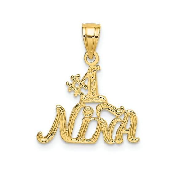 FJC Finejewelers 14k Yellow Gold #1 Nina Charm