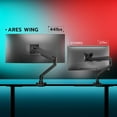 thumbnail image 2 of Bras de Moniteur Ultra Grand pour Écran Incurvé Robuste Supporte des Lb Bras de Moniteur à Ressort à Gaz Réglable Support de Bureau avec Pince en C Base à Oeillets / Support Vesa, 2 of 8