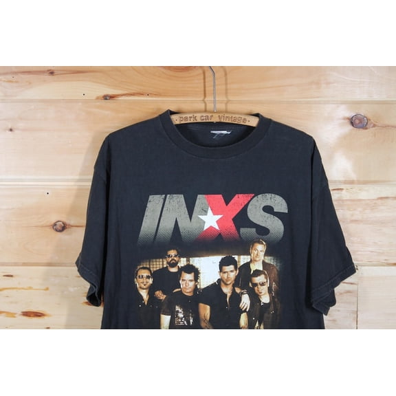 Vintage Y2K Rock Band T-Shirt Double Sided Retro Music Graphic Black Tee Unisex Adult Size Large
