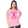 thumbnail image 3 of Breast Cancer Stronger Everyday Womens Slim Fit Graphic Tee Brisco Brands S, 3 of 5
