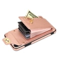 thumbnail image 4 of TECH CIRCLE Multifunctional Phone Case for iPhone XS/iPhone X Cell Phone - [Built-in Wallet] Protective Portable Leather Cover Shell with Adjustable Shoulder Strap, Rosegold, 4 of 6