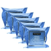 Neutrogena Deep Clean Makeup Remover Facial Wipes (5 packs of 25 Wipes- Total 125 Wipes)