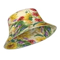 thumbnail image 2 of Kdxio Reflective Bucket Hat - Sunflower Cornflower Poppy Print Bucket Hat for Men,Women, 2 of 9
