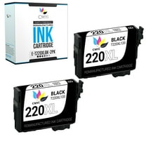 CMYi Black Inkjet Printer Ink Cartridges Replacement Compatible with Epson 220XL, 2 Pack