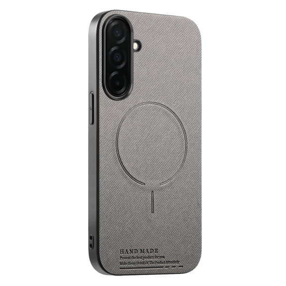 Magnetic Case For Samsung Galaxy S25 Edge, Compatible with MagSafe Wireless Charging, Carbon Fiber Texture Slim Shockproof Protective Phone Cover, Anti-Fingerprint & Non-Slip Skin, Gray