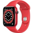 thumbnail image 2 of Restored Apple Watch Series 6 (GPS, 44mm) Red Aluminum Case with Red Sport Band, 2 of 2