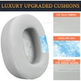 thumbnail image 5 of SOULWIT Cooling Gel Replacement Ear Pads for JBL E65BTNC/Live 650BTNC/Live 770NC/Live 660NC/Duet NC Over-Ear Headphones, Earpads Cushions with High-Density Foam - Grey, 5 of 6