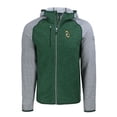 thumbnail image 2 of Men's Cutter & Buck  Heather Green/Heather Gray Green Bay Packers Throwback Mainsail Sweater-Knit Full-Zip Hoodie, 2 of 3