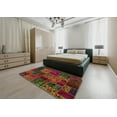 thumbnail image 4 of Ahgly Company Indoor Rectangle Abstract Saddle Brown Oriental Area Rugs, 7' x 9', 4 of 6