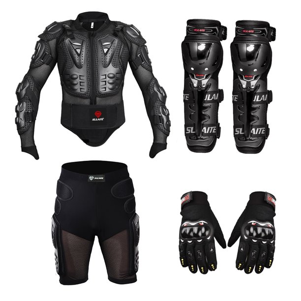 Chaquetas de armadura 4 en 1 para motocicleta, equipo de temporada de carreras al aire libre, protección contra caídas, ropa de montar en Moto, pantalones cortos