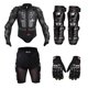 thumbnail image 1 of Chaquetas de armadura 4 en 1 para motocicleta, equipo de temporada de carreras al aire libre, protección contra caídas, ropa de montar en Moto, pantalones cortos, 1 of 4