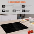thumbnail image 6 of Electric Cooktop 30 Inch, 4 Burners Induction Stove Top 7500W, Built-in Magnetic Cooktop with LED Touch Screen, 9 Heat Levels, Child Lock & Overheat Protection, 6 of 7