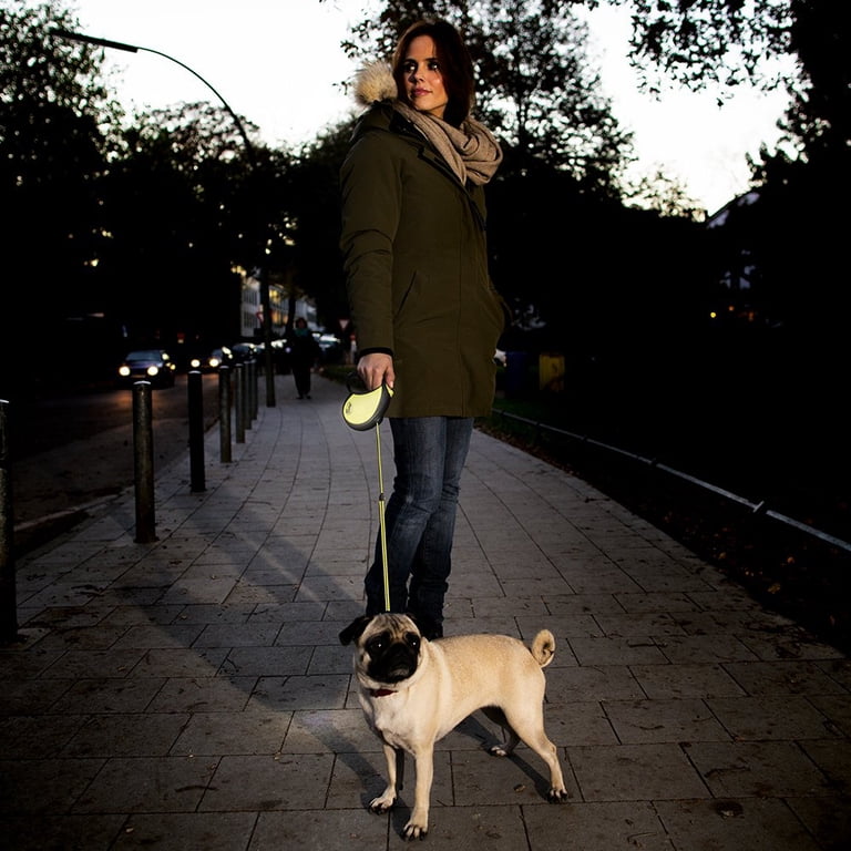 Flexi Rflct M Retractable Leash, Reflective Black photo 2