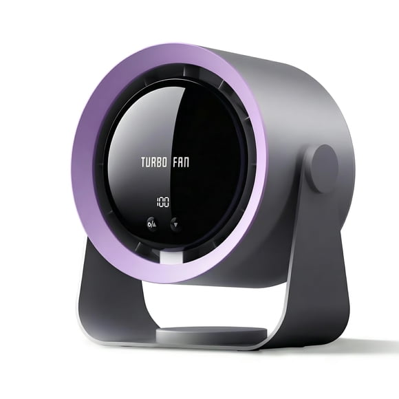 Ventilador de Escritorio - Ventilador de Mesa USB Recargable con Batería 5400mAh y Pantalla LED | 100 Velocidades + Cabeza Ajustable 90° | Silencioso para Colgar en Oficina, Dormito
