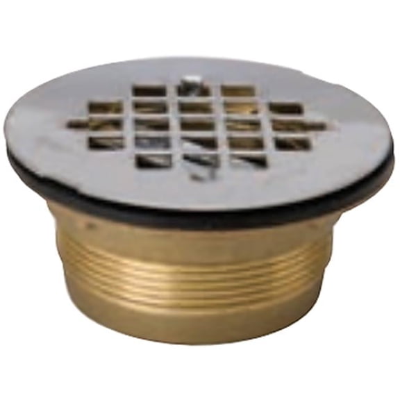Shower Drain Quik Caulk 2 in. Brass