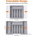 thumbnail image 3 of relayinert Premium Drawer Tray For Durable And Stylish Storage Solution Large Capacity Expandable Drawer Tray gray, 3 of 6
