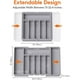 thumbnail image 5 of Wosthever Soporte de utensilios premium para cajones con espacio libre de desorden Bandeja de cajones expandible de gran capacidad Almacenamiento y organización del hogar gris, 5 of 6