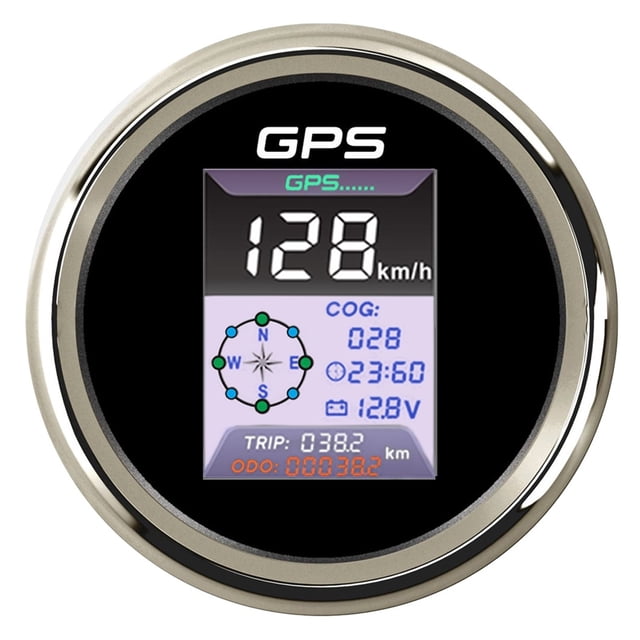 Waterproof Marine Car 85mm 3 In 1 Multifunctional Gauge GPS Speedometer With Clock Voltmeter And Alarm 9-32V