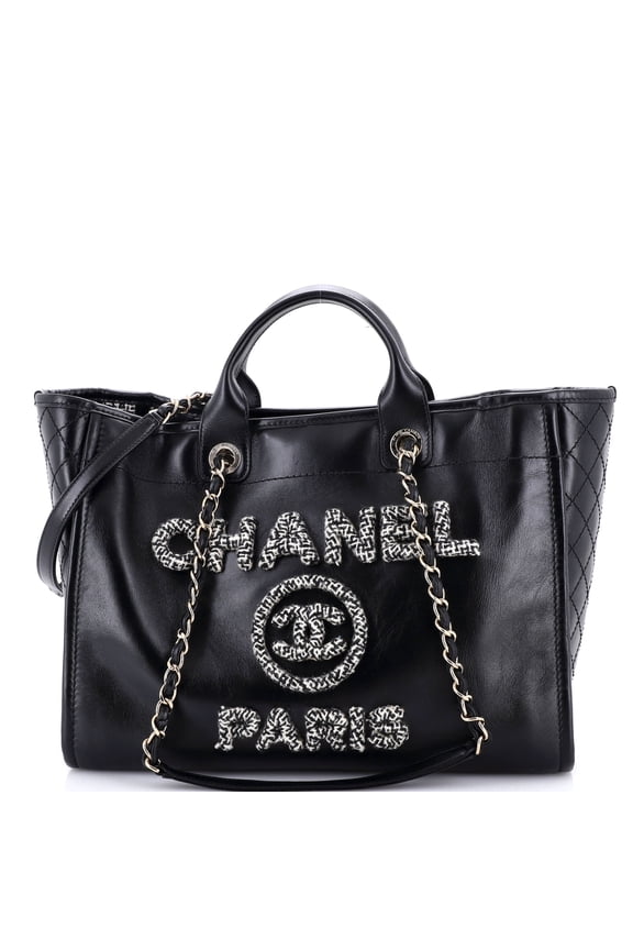 Pre-Owned Deauville Tote Embellished Shiny Calfskin Medium By Rebag