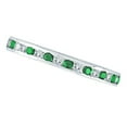 thumbnail image 3 of Emerald and Diamond Channel Set Eternity Band Ring (1.04ct), 3 of 3