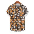 thumbnail image 2 of VSSSJ Mens Hawaiian Shirts Star Graphic Button Down Short Sleeve Shirt Casual Tropical Holiday Beach Summer Shirt Gold XXXXXL, 2 of 4