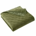 thumbnail image 2 of Better Homes & Gardens Dark Green Soft Velvet Embroidered Quilt, King, 2 of 5