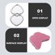 thumbnail image 3 of YSNOOWE 2Ud Espejo De Mano Doblemente Plegable Doble Rosa Para Retocar Maquillaje, 3 of 6