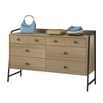 thumbnail image 4 of Novogratz Bushwick Wide 6 Drawer Dresser, Natural, 4 of 14