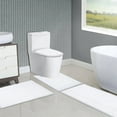 thumbnail image 3 of Ileading Bathroom Rugs Set of 4 Soft Bath Mats with Toilet Lid Cover Washable Microfiber Bathroom Mats, White, 3 of 13