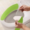 thumbnail image 4 of Naiovety Almohadilla para inodoro, funda para asiento de inodoro, funda sólida, funda para asiento extraíble, baño Almacenamiento y organización del hogar verde claro, 4 of 6