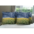 thumbnail image 6 of Ambesonne Nature Throw Pillow Cover 4 Pack, Thunder Bolt Rural Field, 20", Yellow Blue, 6 of 7