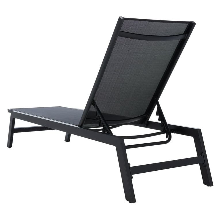SAFAVIEH Fionne Outdoor Patio Sun Lounger Black