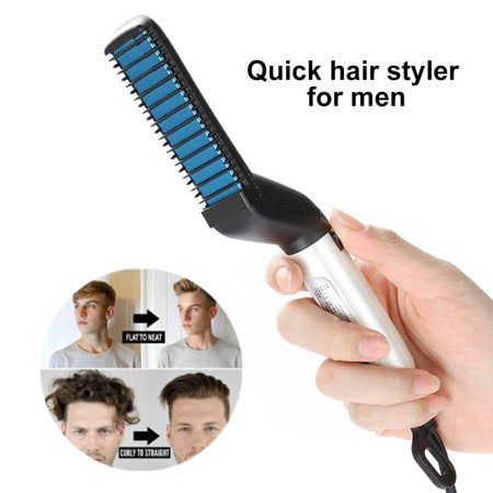 Ejoyous Multifunctional Men Hair Styling Iron Comb Hair Curling
