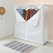 Honey-Can-Do Steel and Non-Woven 64" W Portable Closet with Cover,   White