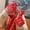 Red, variant on Snowflake Christmas Tree Warm Gloves Winter Padded Thickened Knitted Plush Gloves Leaky Finger Gloves Riding Gloves Snow Gloves Walking Gloves