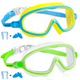 thumbnail image 1 of Pack de 2 gafas de natación Seago para niños de 3 a 14 años, antivaho, con protección UV, 1 of 6