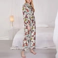 thumbnail image 3 of Balery London Landmark1 Conjunto de Pijama con Estampado para Mujer, Conjunto de Dos Piezas con Manga Larga, Ropa de Dormir Suave con Bolsillos, Pijamas Cómodos-Large, 3 of 7